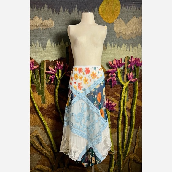 Anthropologie Printed Mermaid Maxi Skirt LP - Picture 7 of 16